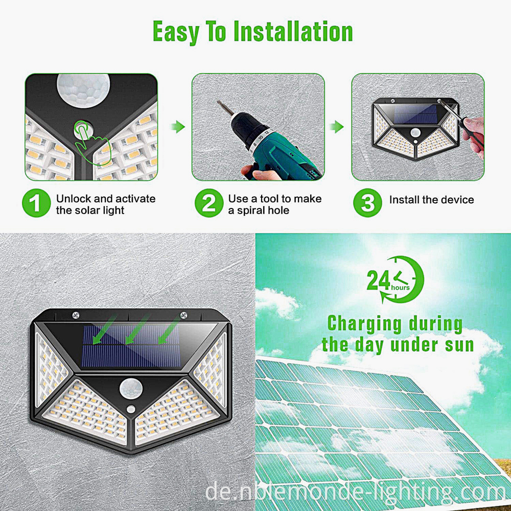 Slim design solar motion sensor light 